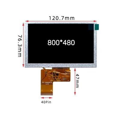 5 Inch40P TTL 800*480 AT050TN43 HD LCD for the Chi Mei Innolux COMPTYCO LCD display with touch function lcd touch screen