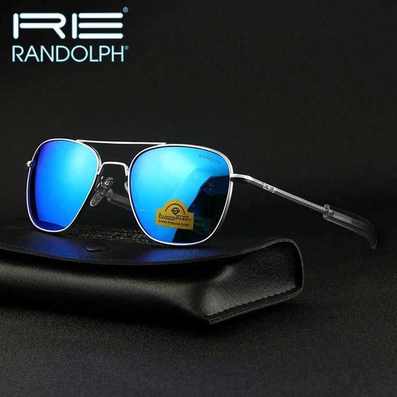 

RANDOLPH RE Sunglasses Man American Army Military Aviation Pilot Sun Glasses AGX Tempered Glass Lens Woman Luxury Brand Vintage