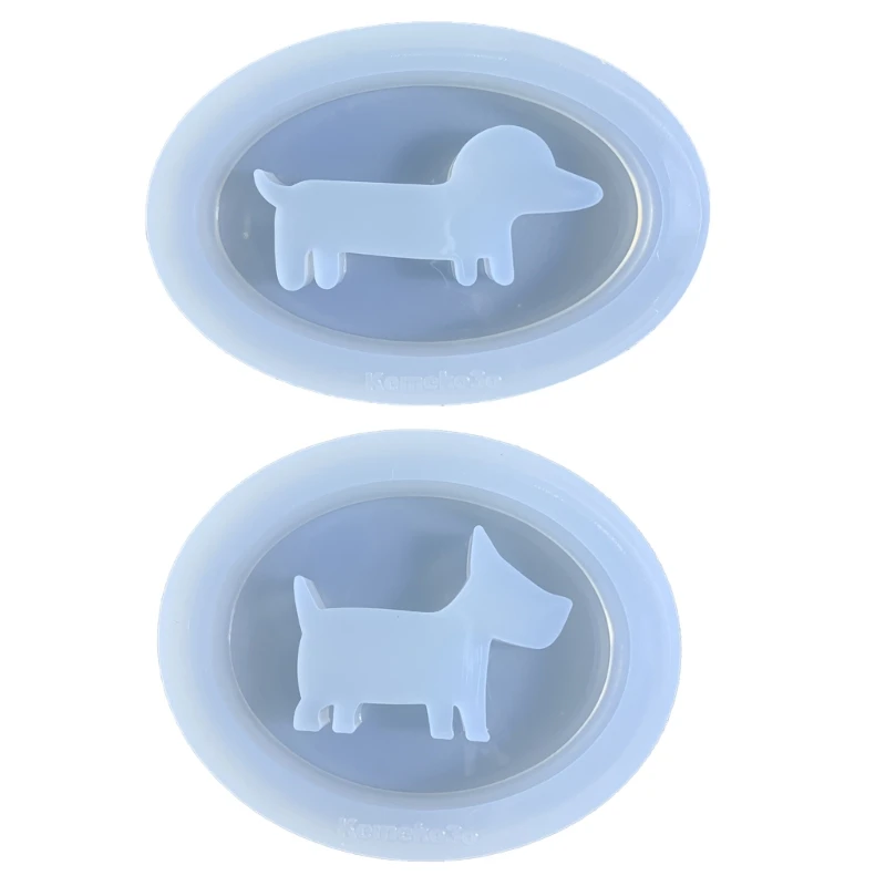 

Glossy Silicone Decoration Molds Sausage Dog Ornament Keychain Mold DIY Pendant Jewelry Epoxy Resin Crafting Dropship