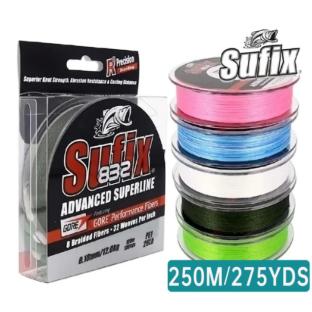 Sufix 832 sufix braid x8 stand Fishing Line - Length:250m/275m,  Size:30-86lb PE Power linha multifilamento 8X braided line - AliExpress