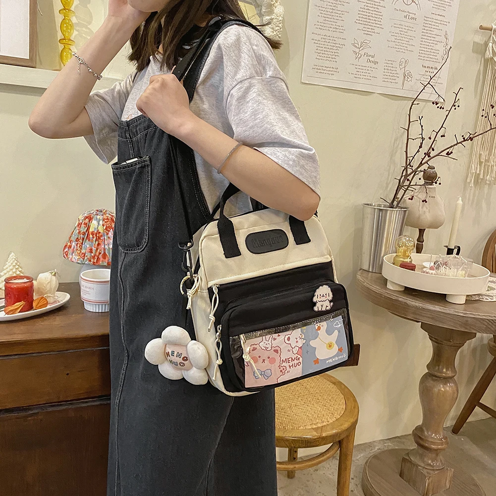 Cute Women Backpacks Waterproof Multi-Pocket Nylon School Backpack for Student Female Girls Kawaii Laptop Book Pack 3