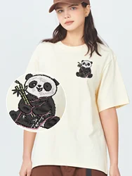 Retro Bear Embroidered Cotton T - Shirts - Unisex Trendy and Breathable Tops - XS (U69 - 1)