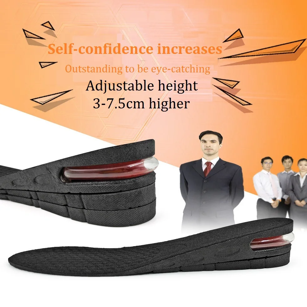 Full Cushion Three-layer Four-layer Half Cushion PU Inner Heightening Insole Sports Shock Absorption Invisible Air Cushion