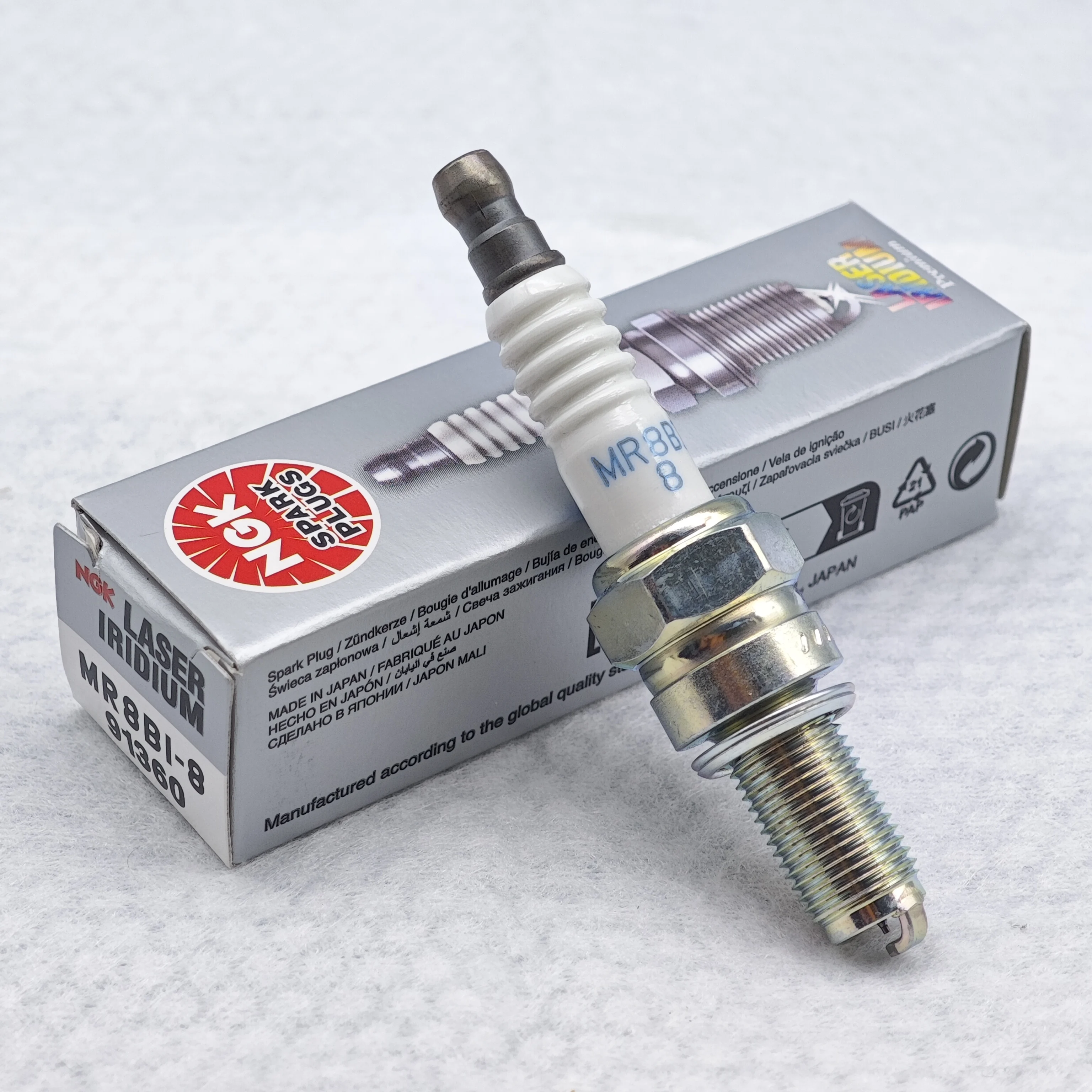 1pcs Original NGK Laser Iridium Spark Plug MR8BI-8 91360 MR7BI-8