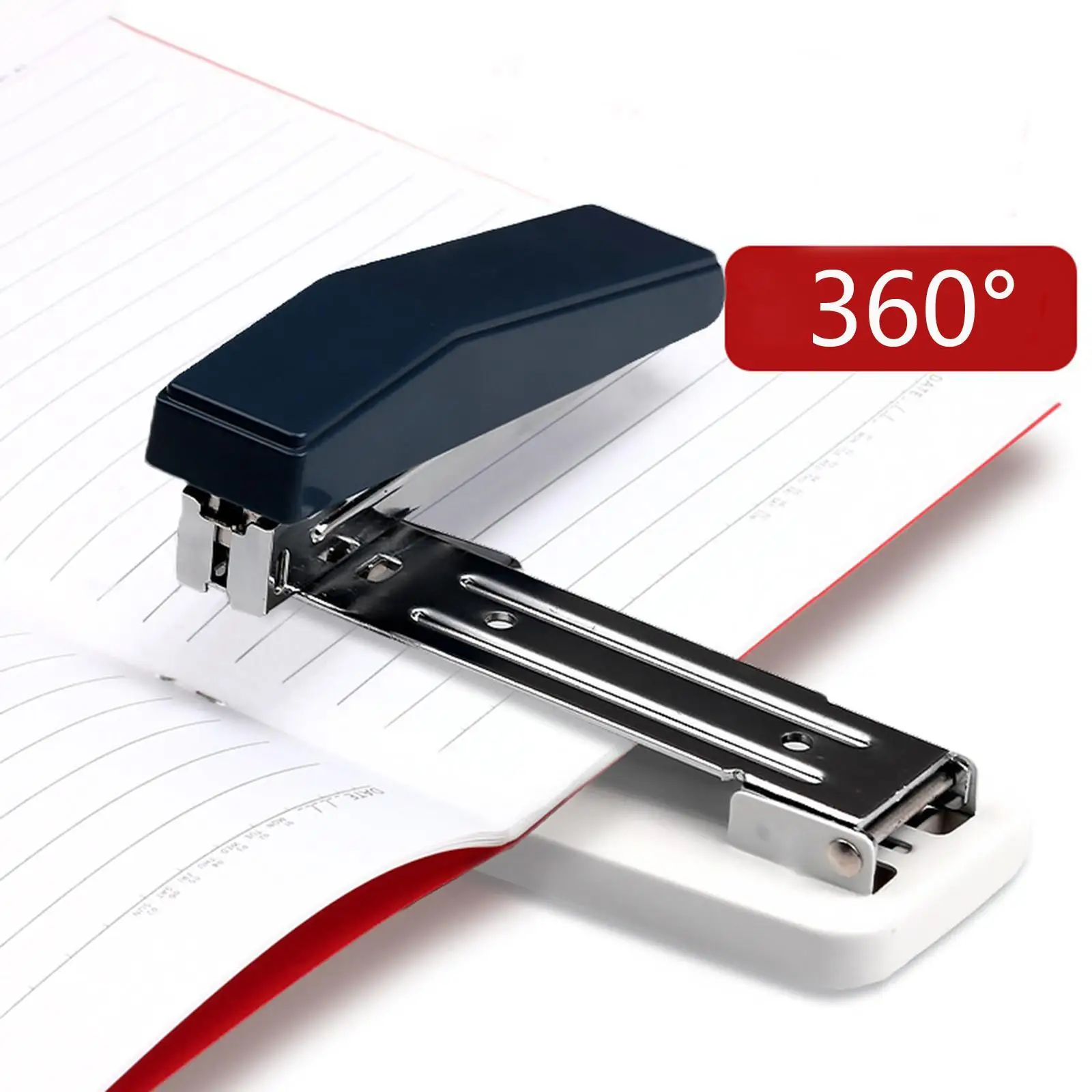 휴대용 핸드헬드 사무용 스테이플러, 노력을 절약하는 인체공학적 손잡이, 학생용 책 바인딩 및 학교 프로젝트용 종이 스테이플러