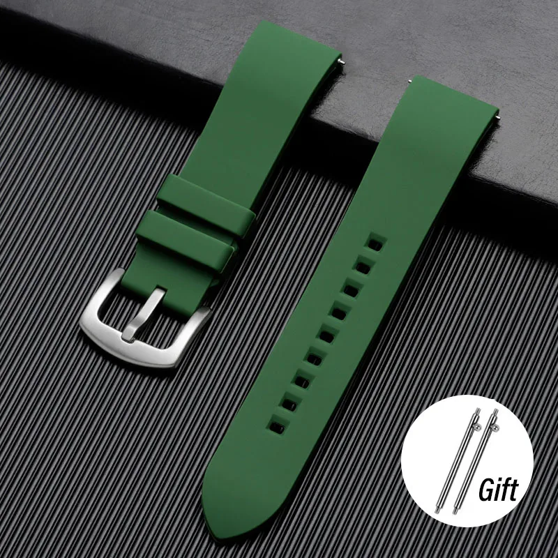 Durable Silicone Waterproof Watch Strap with Quick Release - Versatile Sizes