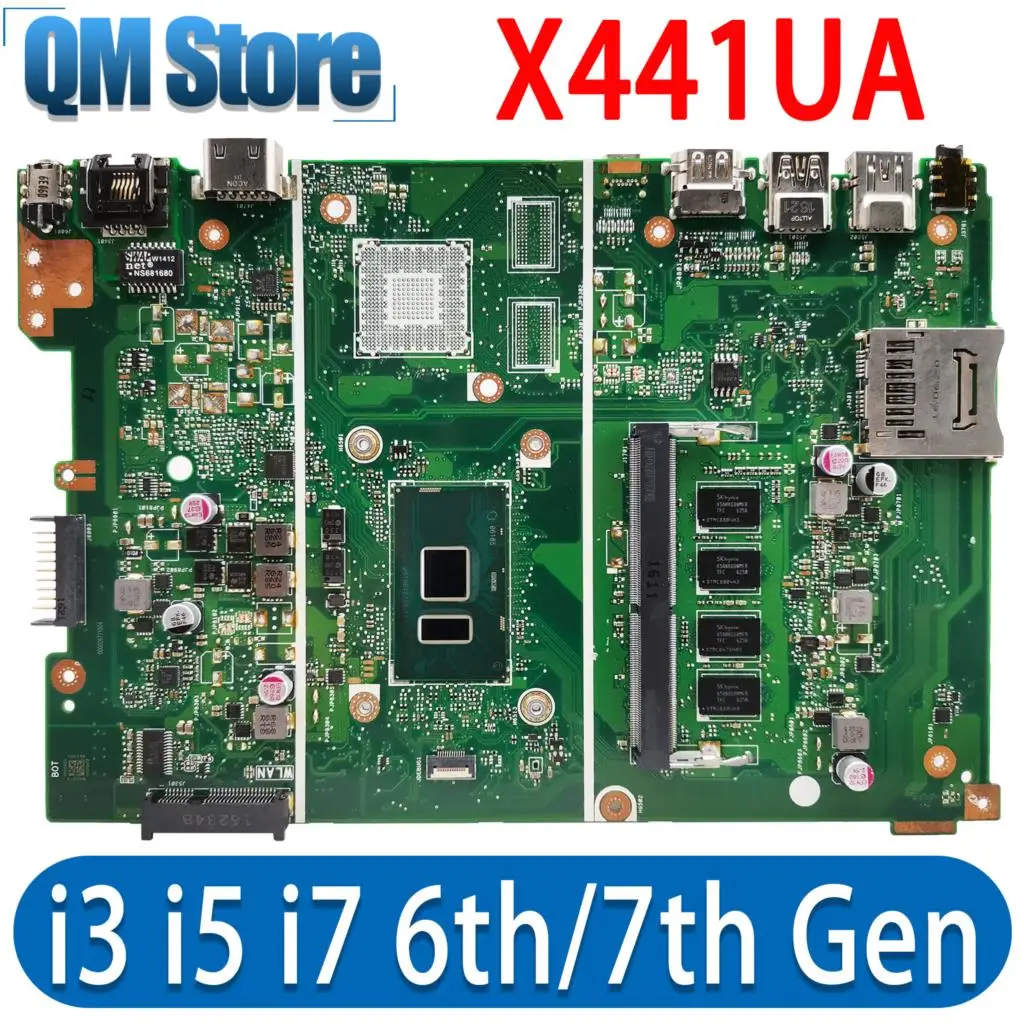 

X441UA Mainboard 4405U I3 I5 I7 6th 7th Gen 4GB 8GB RAM For ASUS X441UV F441U A441U X441UAR X441U X441UB Laptop Motherboard