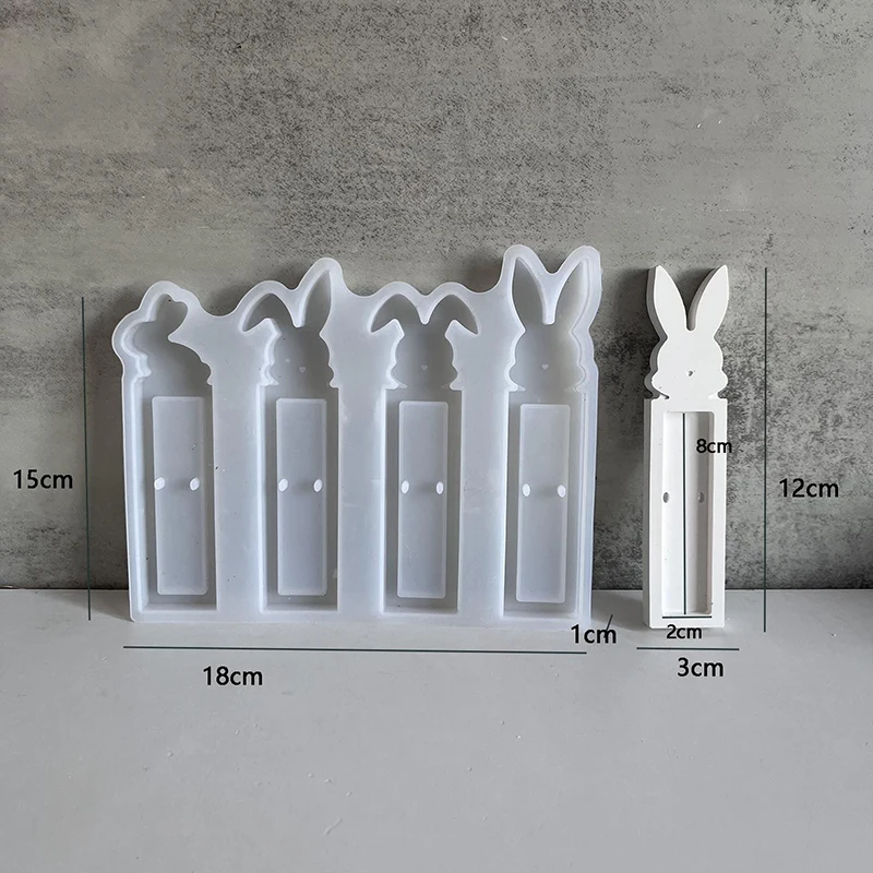 Easter Chocolate Cash Gift Box Silicone Mold Bunny Stand Chocolate Holder Plaster Mold Gift Money Holder Casting Molds