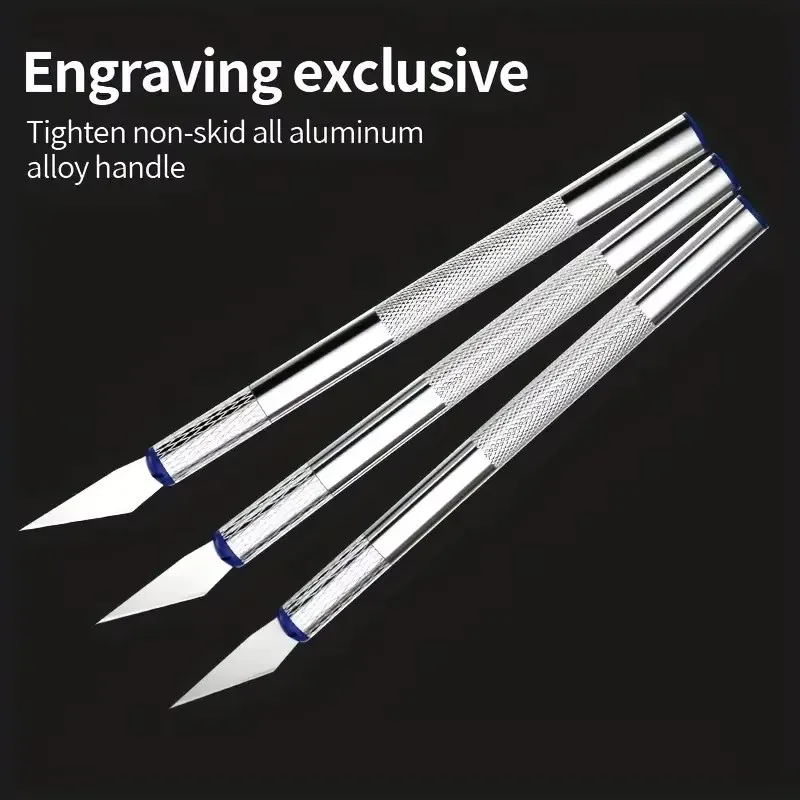 13pcs Carving Knife Craft Sculpture Paper Cutting Blade Precision Engraving Cutter Non Slip Hand Tool Diy Art Hobby Repair Set, Alina Gadgets