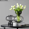 Home Decoration Transparent Glass Vase Modern Hydroponic Flower Arrangement Accessories Storage Tank Countertop Vase Furnishings 1