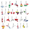 FC Jewelry Fit Original Charm Bracelet 925 Silver COLOMBIA MEXICO NICARAGUA PERU Argentina Flag Bead For Making Women Berloque 1