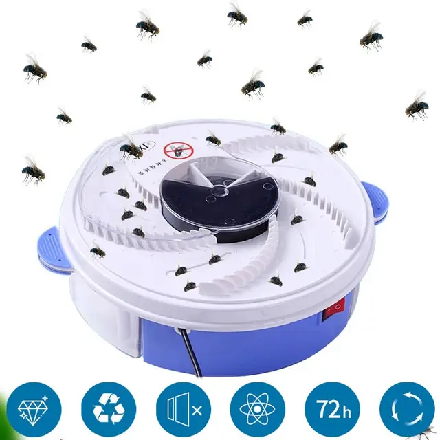 Légy Csapda Automatikus Kültéri Fogó Továbbfejlesztett Elektromos Kert Usb Flycatcher Kártevő Visszautasító Vezérlő Konyhai Légycsapda