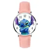 Disney Stitch Cartoon Children's Watch Movie Anime action figure PU Belt Pointer Digital Quartz watches for kids Birthday Gifts 6