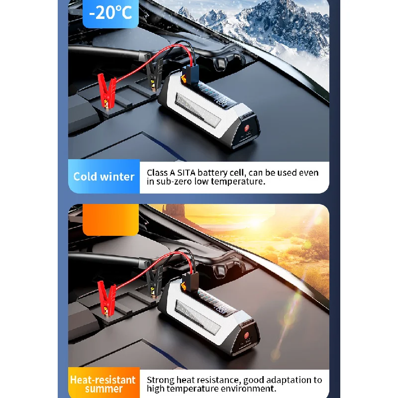 5000A Car Emergency Jump Starter With Portable Tire Inflator And Ignition Function 12v Booster Car battery Air Pump Electric