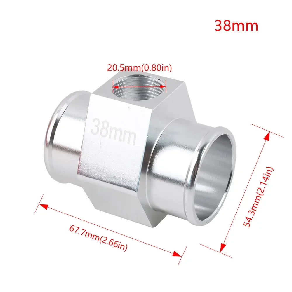 Racing Car 38mm 42mm Joint Pipe Radiator Hose Adapter for 1/2"-14NPT Water Temp Gauge Sensor Water Temp Gauge