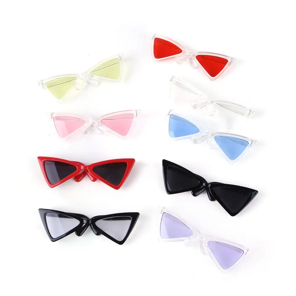 8.5cm Miniature Doll Sunglasses Pet Triangle Glasses Eyewear Eyeglasses For Blythe Doll Accessories Plush Doll Glasses Accessory