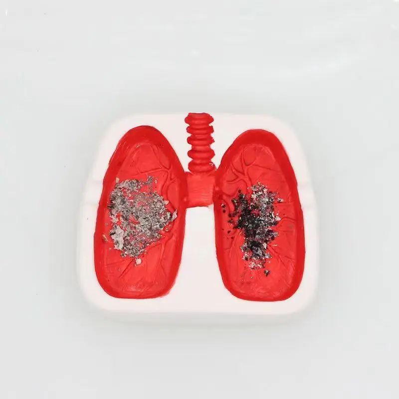 Lung ShaLung PE Ashtray, Red Creative, Home Pesonality, Birthday, Boyfriend, Father's Day Gift, Smoking Cessation Device