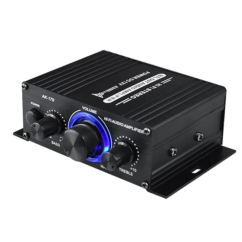 

AK-170 o Power Amplifier Wireless HiFi Stereo o Power Amplifier 200W+200W with RCA Input Home Car Amplifier