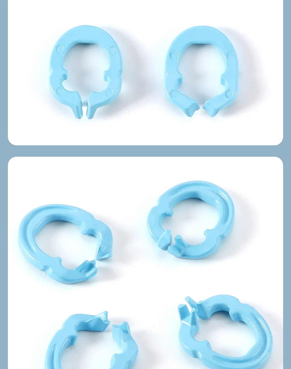 4 Teile/satz AZDENT Dental Harz Spann Ring Separator Ring Schnitt Konturierte Matrizen Halter Feste Klemme Autoklavierbar – Detail 7