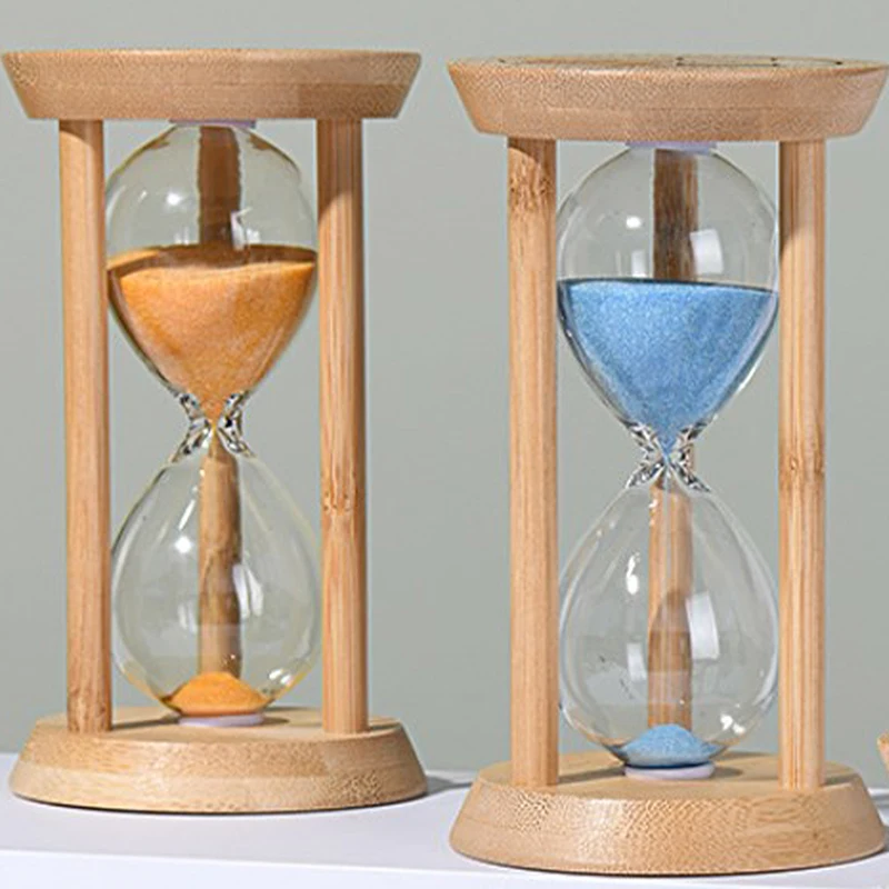 Sand Timer 5 Minutes Wooden Hourglass Mini Desktop Decoration For Kids Gift