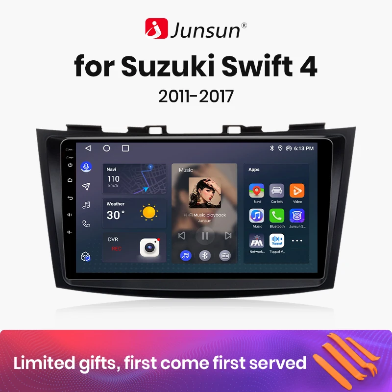 

Junsun V1 AI Voice Wireless CarPlay Android Auto Radio for Suzuki Swift 4 2011-2017 4G Car Multimedia GPS 2din autoradio