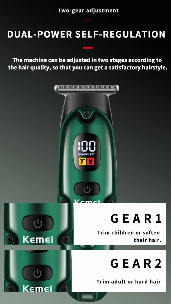 Kemei KM-2259 Rechargeable Hair Trimmer description image 6