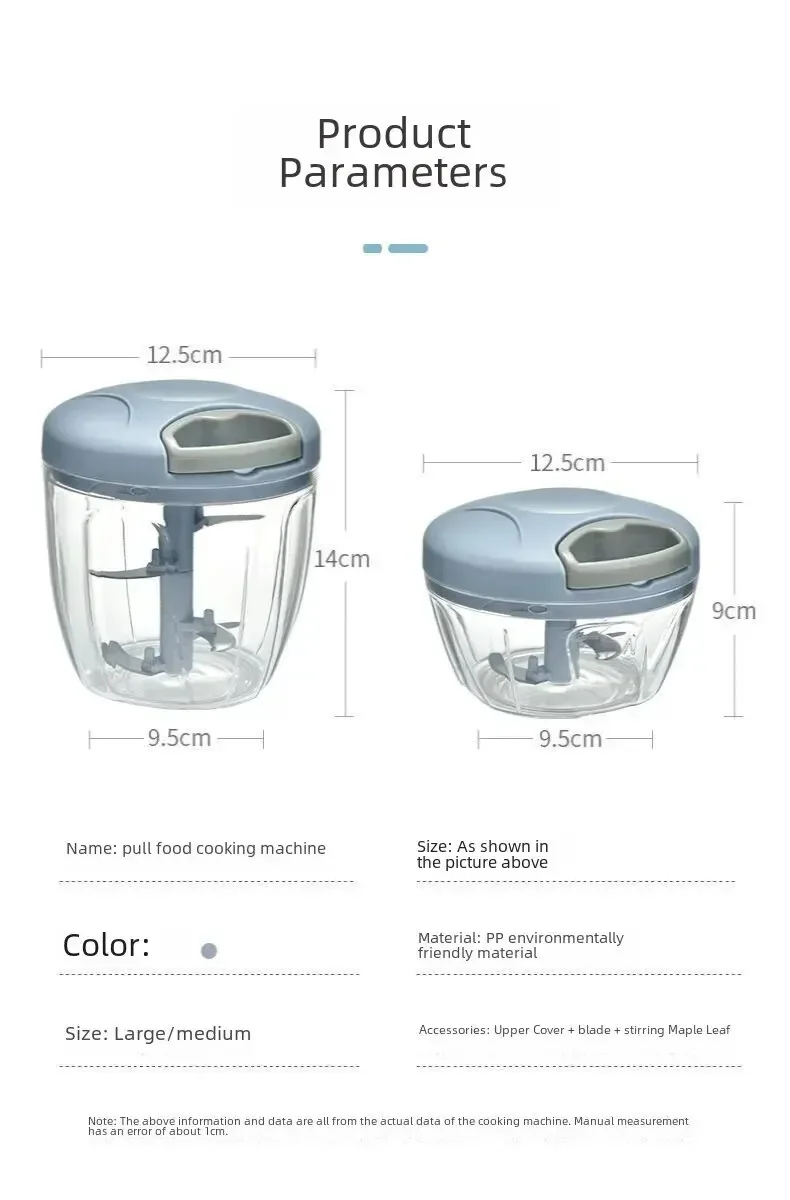 Description Picture 5 of itemHome Kitchen Manual Ginger Grinder Garlic Mud Splasher Multifunctional Vegetable Cutter Handheld Meat Grinder Modern Minimalist