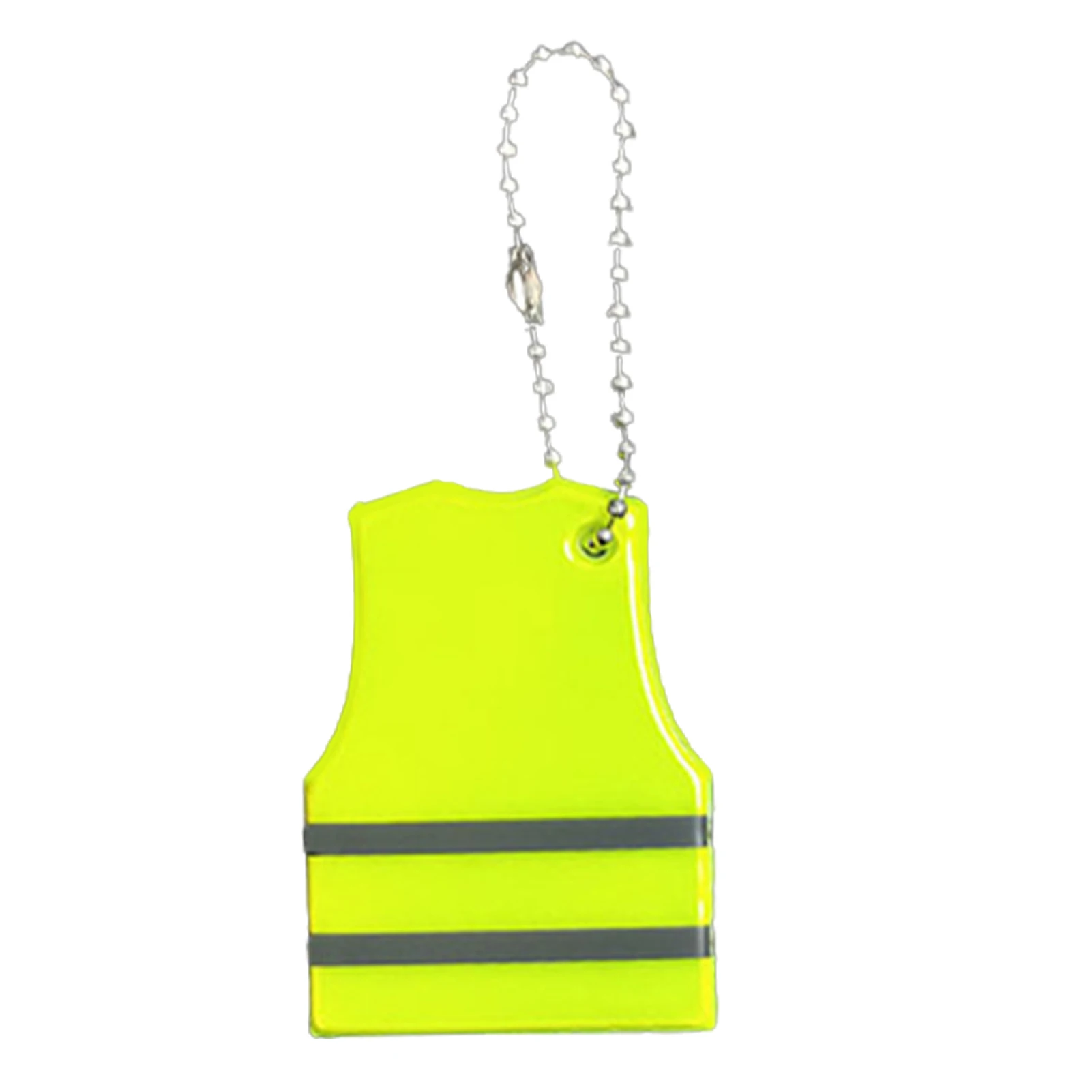 Safety Vest Shaped Reflective Keychain for Bags Backpack Pendant Hangers Decorations Kids Night Security Reflector for Things reflective pendant