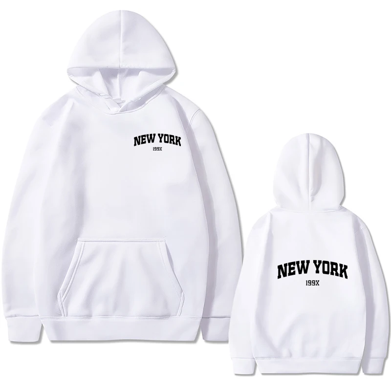 

Women Men Hoodies NEW YORK 199X print Sweatshirts Autumn Winter Pullover Sweatshirt Casual Clothing Fashion Tracksuit Outerwear