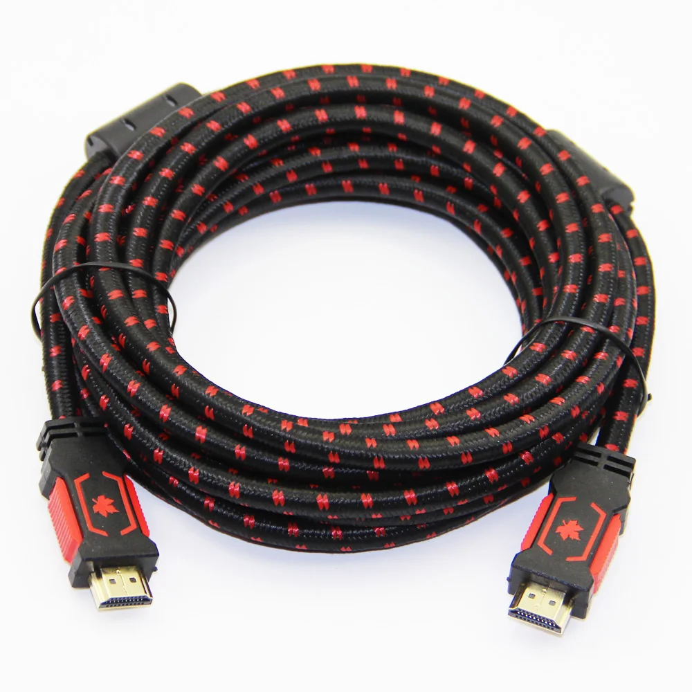 Bochara Nylon Braided HDMI-Compatible Cable 2.0 (4K x 2K) Ethernet Support Video 4K 2160p HD 1080p 3D