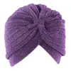 HOT Fashion Women Turban Hijab Hats Gold Shiny Muslim Indian Turban Double Layer Headwrap Stretchable Soft Wrap Head Scarf Mujer 6