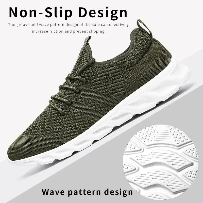 Men Casual Sports Shoes Air Mesh Lightweight Sneakers Anti-slip and wear-resistant Flat Walking Shoe Athletic Jogging Size 36 2
