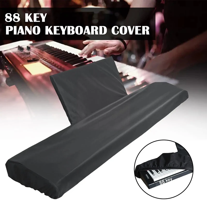 88-Key Piano Keyboard Dust Cover Music Stand Cover Electric Piano Dustproof Washable Shrinkable Drawstring