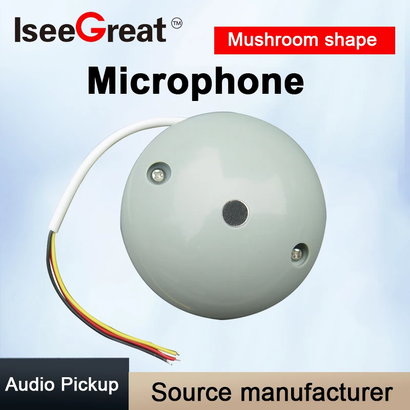 Mushroom Shape Sound Monitor CCTV Security System Microphone Audio Pickup for IP Signals Camera