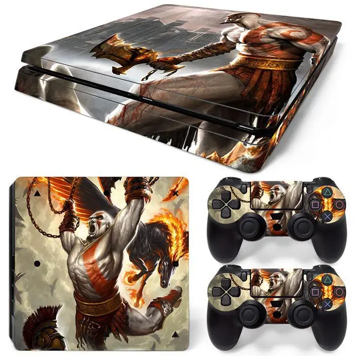 God Of War Ps4 Slim Cool Body Stickers Pellicola A Colori Decalcomania Vinile Playstation Console E Controller Ps4 Cover Protettiva Per La Pelle Sotti