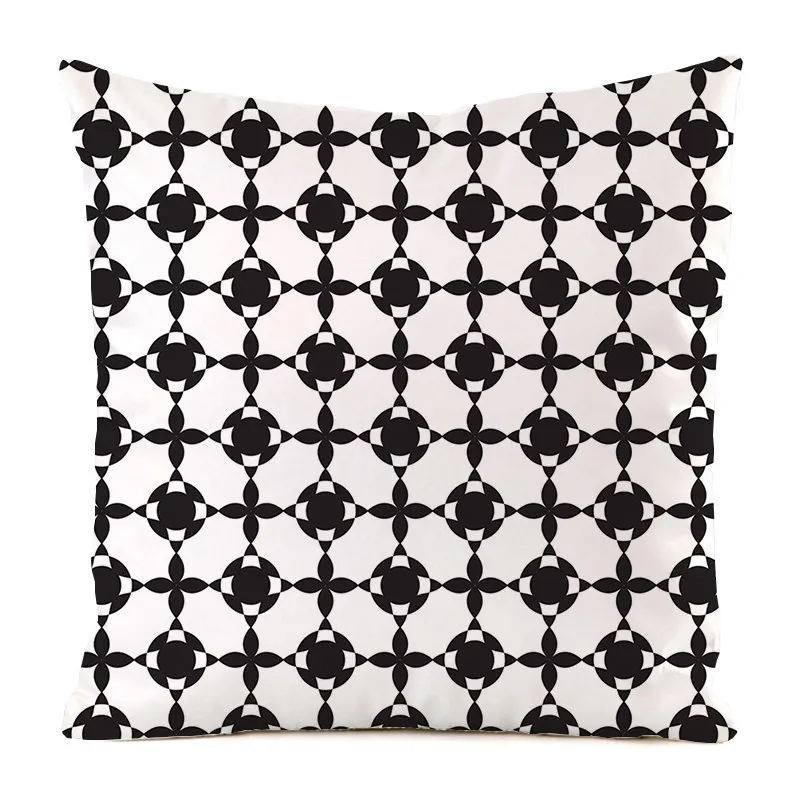 Colored Circular Digital Print Plush Pillow Cover 5