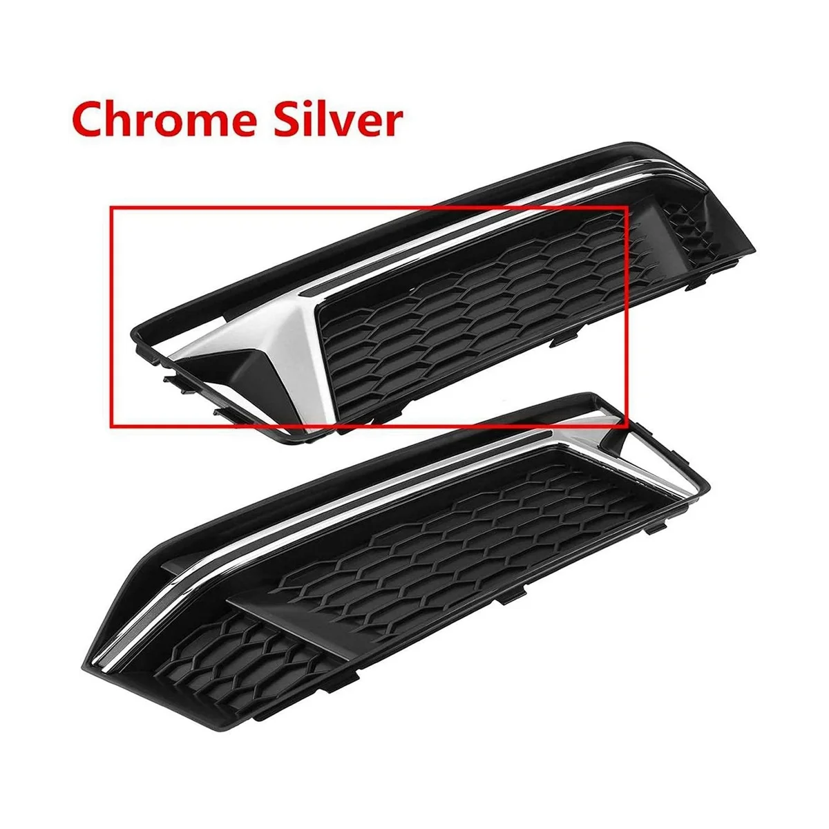 8W0807681K 8W0807682K Fog Light Grille Fog Light Frame Bumper Honeycomb Lower Grid Grille Auto for Audi A4 B9 S-Line S4