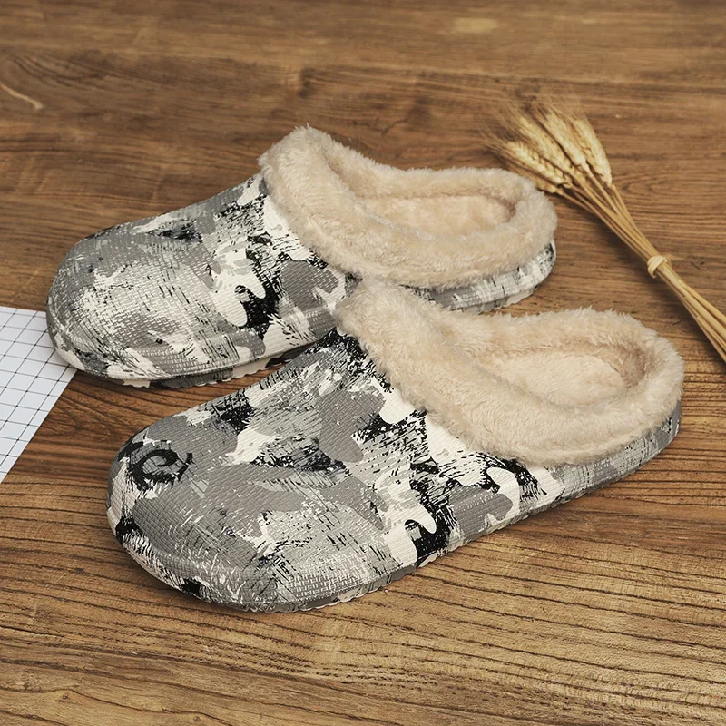 2022 Men Cotton Slipper Winter New Thick-soled EVA Soft Bottom Waterproof Detachable non-slip Unisex Female Home Fashion Cheap