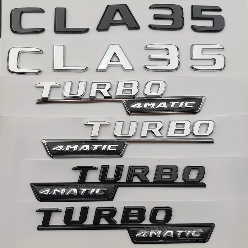 3D Abs Car Rear Trunk Badge Sticker Posteriore Star Logo Cla35 Turbo 4Matic Emblem Per Mercedes Cla 35 Amg W117 C117 C118 Accessori