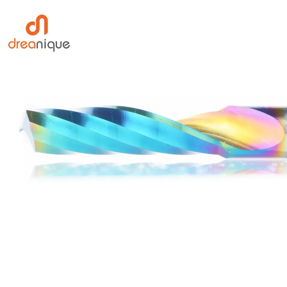 1pc AAAAA Single Flute Carbide Spiral End Mill 3.175,4,5,6mm Aluminum Milling Cutter Engraving Woodworking Acrylic DLC Coating image 4