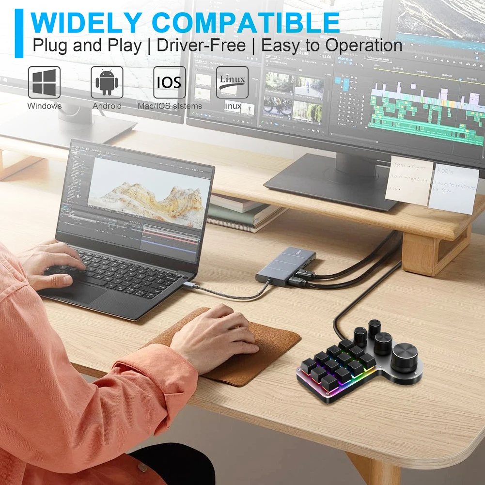 RGB Hot-Swappable Mechanical Keyboard USB Wired/Bluetooth Wireless Gaming Keyboard Programming Copy Paste Custom Macro Key Board