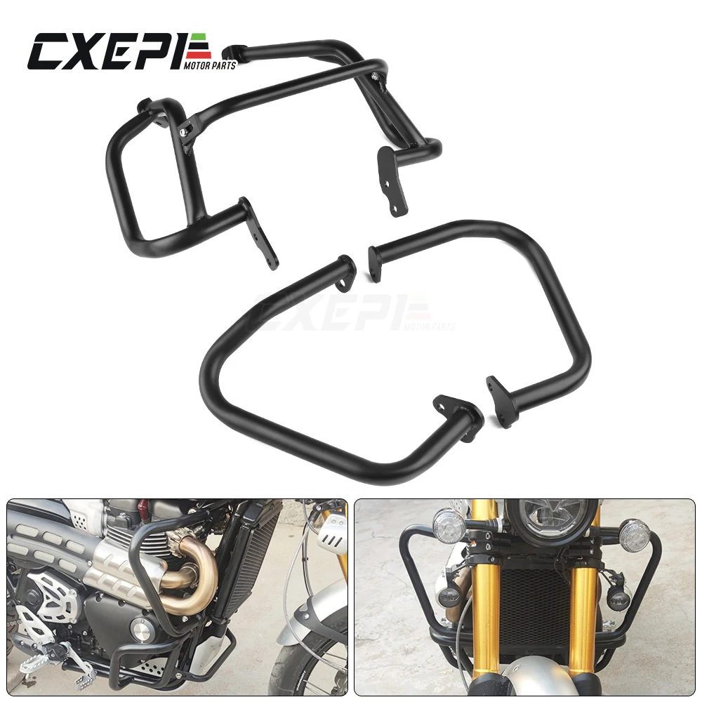 Pare-chocs inférieurs de barre de sécurité pour Triumph ScramJeff,  protection de moteur de moto, protection d'autoroute, sous XC, recrutement  2019-2020 - AliExpress