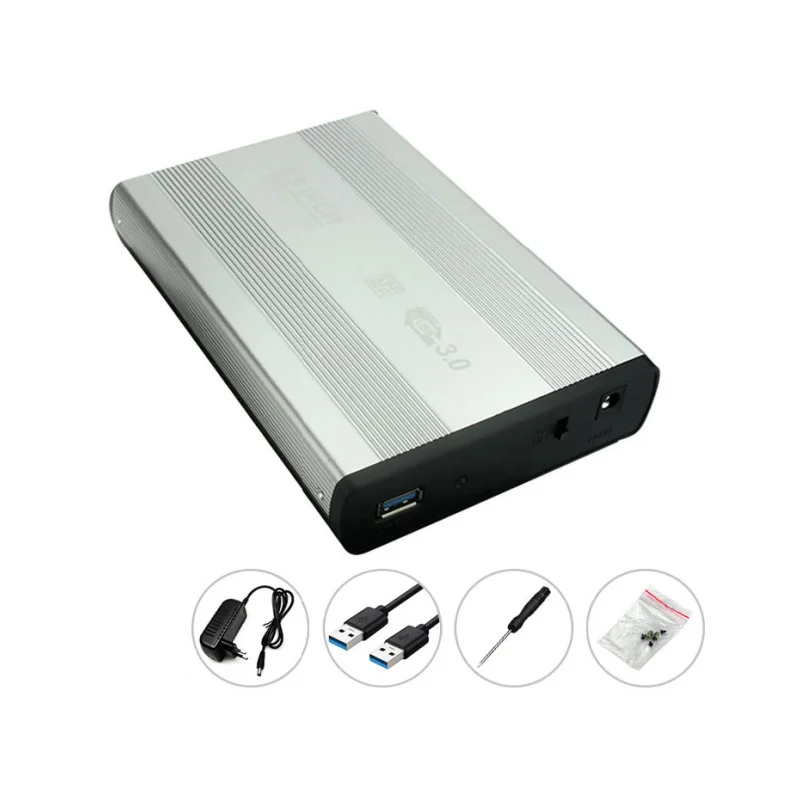 Compact USB 3.0 Type-C External Hard Drive Enclosure Box