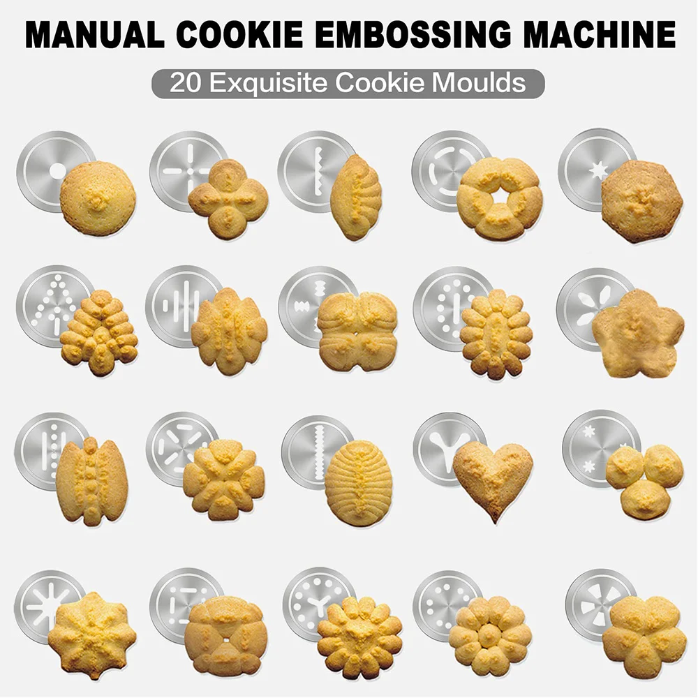 Cookie Maker Press Kit Christmas Spritz Cookie Press Gun and Icing Set Aluminum Manual Churros Maker Machine Biscuit Tools cookie maker press kit