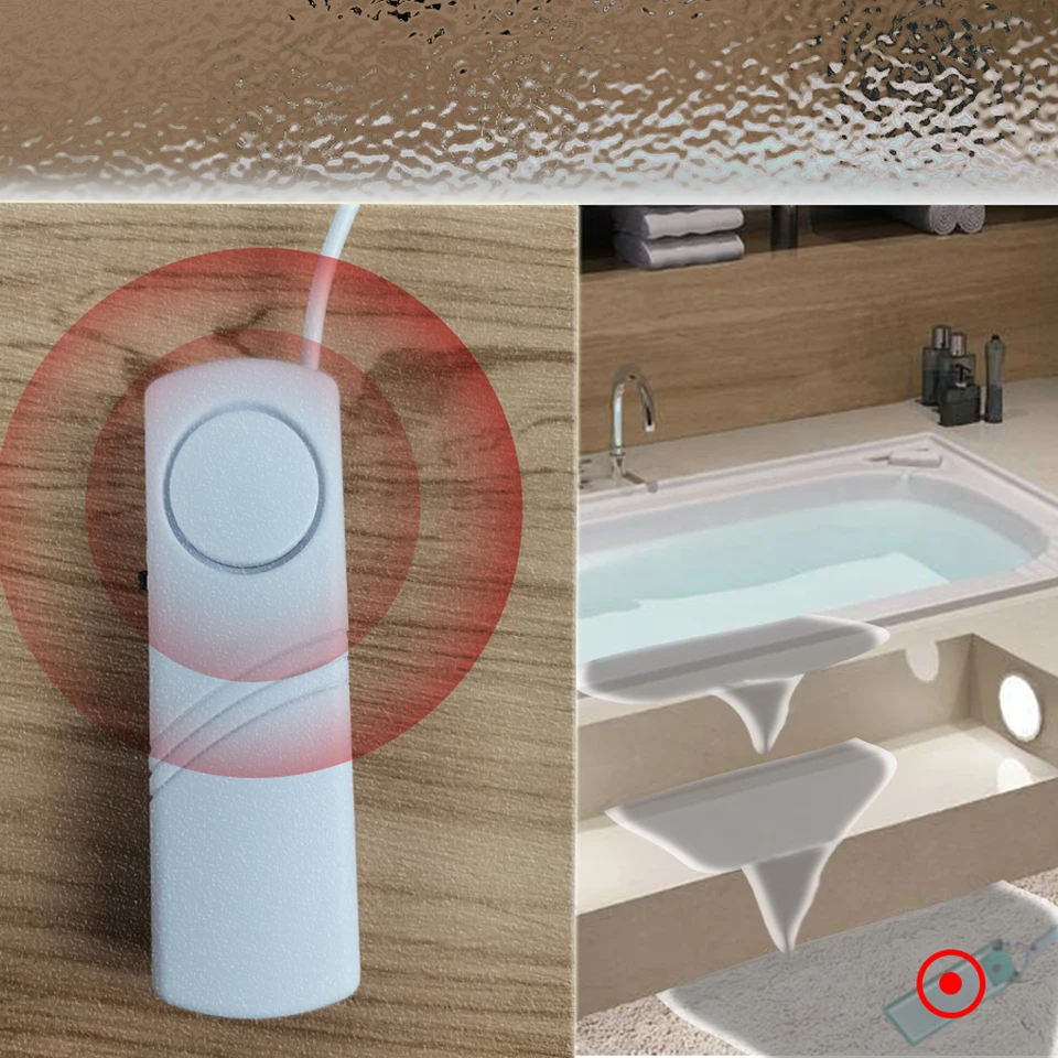 Home Water Leak Sensor Sound Alarm independent Leak Leakage Detector Water Level Flood Overflow Warning Detection Security Alarm