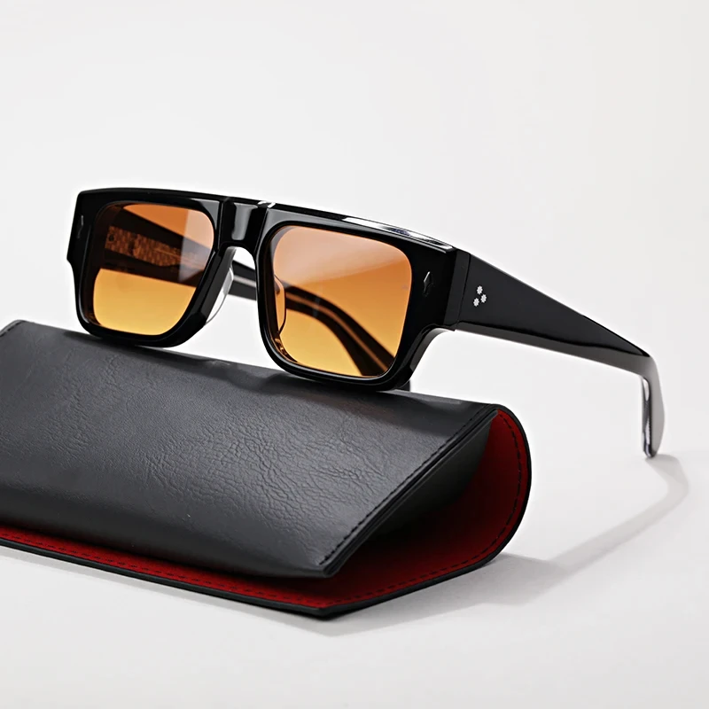 

2024 NEW Acetate Retro Sunglasses Men Top Quality Square Fashion Designer Eyeglasses UV400 Outdoor Handmade Women devoto Glasses