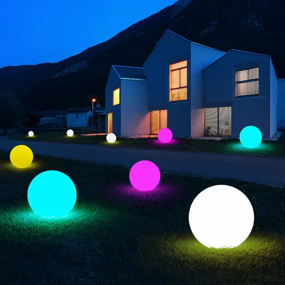 Description Picture 6 of itemOutdoor LED Garden Ball Lights Remote Control Floor Street Lawn Lamp Swimming Pool Wedding Party Holiday Home Decoration Lamp