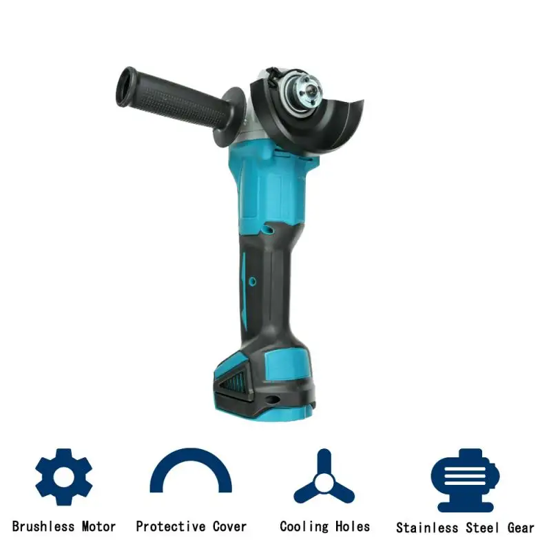 Magnitt 100/125mm Brushless Electric Angle Grinder DIY Cutting Machine Polisher Household Power Tools for Makita 18V Battery 6
