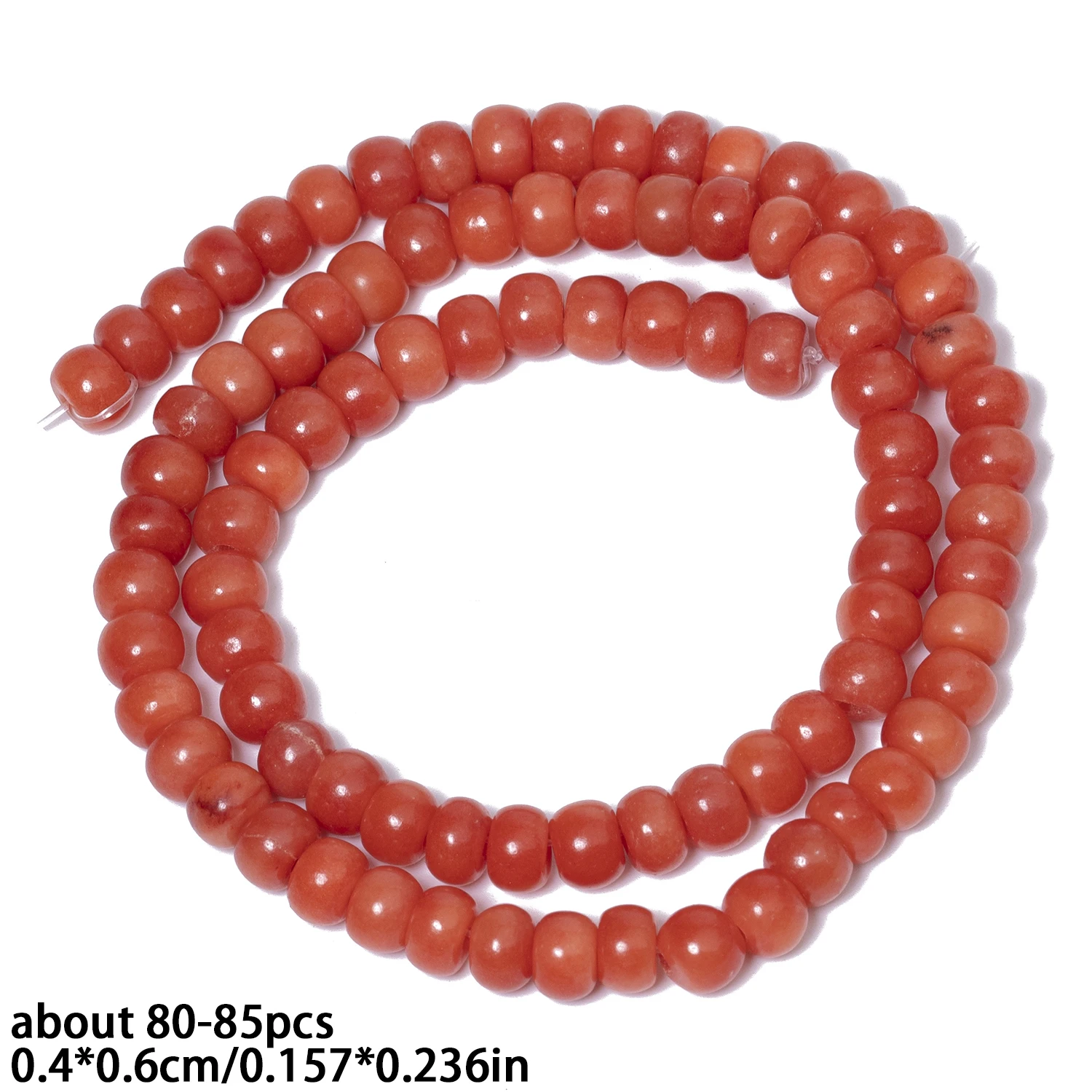 Rote Korallenperlen Naturstein Abacus Spacer Rondellperlen für Schmuckherstellung DIY Energie-Armbänder Beste DIY-Wahl – Detail 8