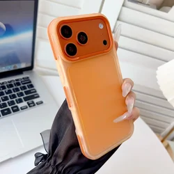 Ultra Thin Frosted Clear Soft TPU Shockproof Matte Translucent Phone Case - iPhone 11 (Orange)